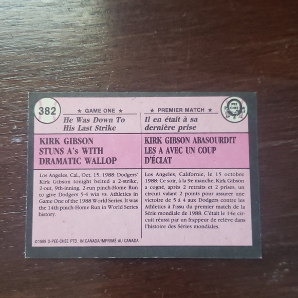 7 O-pee-chee baseball cards lot 1989 vintage mint - Picture 5 of 10